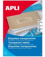 Étiquettes adhésives translucides - 210 x 297 mm APLI Lot de 100