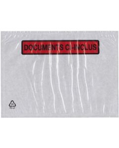 Pochette Porte-Documents 225 x 120 mm DM-FOLIEN Lot de 250