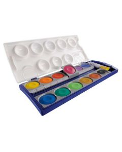 Photo PELIKAN 720250/k12 : Boîte de peintures opaques - 12 couleurs